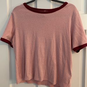 Pink H&M t-shirt material top